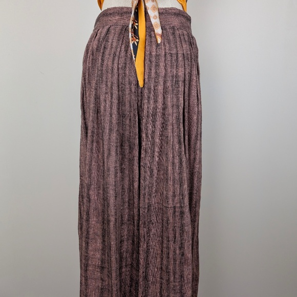 70s Looking Glass Knit Culottes Capri’s Wide Leg High Waisted Striped Oversized - Picture 6 of 10
